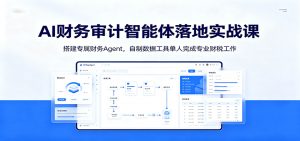 AI财务审计智能体落地实战课:搭建专属财务Agent,自制数据工具单人完成专业财税工作-KJ分享