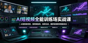 AI短视频全能训练场实战课｜AI视频换背景、首尾帧复用、音频生成、爆款短视频完整复刻全套实操教学-KJ分享
