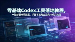 零基础Codex工具落地教程,一键部署环境配置,手把手复刻全品类AI成片流程-KJ分享