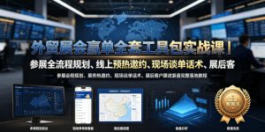 外贸展会赢单全套工具包实战课｜参展全流程规划、线上预热邀约、现场谈单话术、展后客户跟进复盘完整落地教程-KJ分享