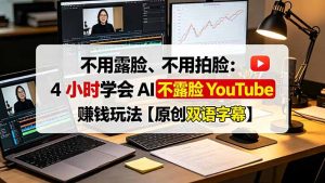 不用露脸、不用拍脸:4 小时学会 AI 不露脸 YouTube 赚钱玩法【原创双语字幕】-KJ分享