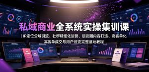 私域商业全系统实操课｜IP定位公域引流、社群精细化运营、朋友圈内容打造、高客单成交与用户裂变完整落地教程-KJ分享
