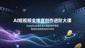 AI短视频全维度创作进阶大课，DeepSeek高阶指令搭配即梦特效，搭建短视频变现闭环体系-KJ分享