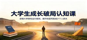 大学生成长破局认知课：读懂大学隐性运行规则，避开校园弯路减少个人损失-KJ分享