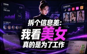 【理直气壮】我给看美女找了一个非常恰当的理由，信息差项目-KJ分享