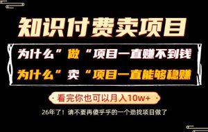 普通人为什么能够靠卖项目轻松月入10W+,而做项目却容易成炮灰,卖项目为什么能够稳賺不赔?【揭秘】-KJ分享