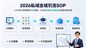 2026私域全域引流SOP|八大平台·矩阵搭建·防封攻略,十行业专属话术流程精准获客变现全课-KJ分享