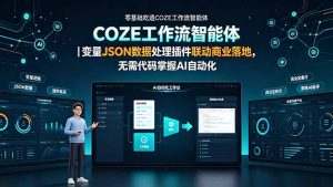 零基础吃透COZE工作流智能体｜变量JSON数据处理插件联动商业落地，无需代码掌握AI自动化-KJ分享