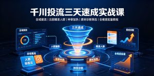 千川投流三天速成实战课|全域推流、云图精准人群、种草加热、素材诊断筛选全维度起量教程-KJ分享