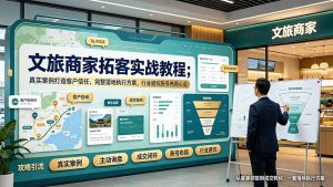 文旅商家拓客实战教程；真实案例打造客户信任，完整落地执行方案，行业避坑账号布局心法-KJ分享
