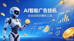 AI智能广告挂G，在家自动賺收益，全程无需人工操作、不用直播、不用拉人【揭秘】-KJ分享