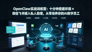 OpenClaw实战特训营:十分钟搭建环境×微信飞书接入私人助理,从零培养你的AI数字员工-KJ分享