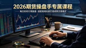 2026期货操盘手专属课程-更新7月11,每日实时行情复盘,适配短线玩家打造成熟交易模式-KJ分享