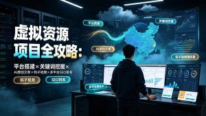 虚拟资源项目全攻略：平台搭建×关键词挖掘×AI原创文章×钩子视频×多平台SEO排名-KJ分享