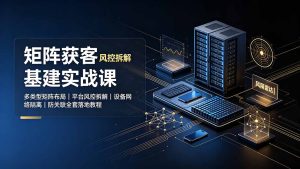 矩阵获客基建实战课:多类型矩阵布局|平台风控拆解|设备网络隔离|防关联全套落地教程-KJ分享
