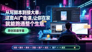 从写脚本到接大单:这套AI广告课,让你在家就能跑通整个生意【原创双语字幕】-KJ分享