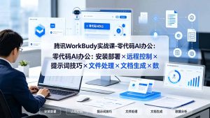 腾讯WorkBuddy实战课-零代码AI办公：安装部署×远程控制×提示词技巧×文件处理×文档生成×数据分析-KJ分享