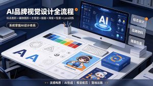 AI品牌视觉设计全流程:标志图形×辅助图形×主视觉×插画×海报×包装×Lora训练,系统掌握AI设计体系-KJ分享