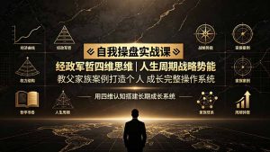 自我操盘实战课：经政军哲四维思维｜人生周期战略势能｜教父家族案例打造个人成长完整操作系统-KJ分享