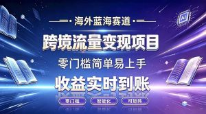 海外蓝海赛道 跨境流量变现项目 收益实时到账 零门槛简单易上手-KJ分享
