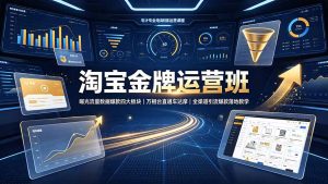 淘宝金牌运营班-7月：曝光流量数据爆款四大板块｜万相台直通车达摩｜全渠道引流爆款落地教学-KJ分享