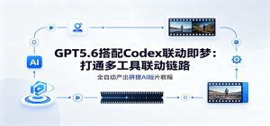 GPT5.6搭配Codex联动即梦：打通多工具联动链路，全自动产出拼接AI短片教程-KJ分享