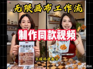 无限画布工作流一键复刻爆款带货视频，实操搭建，操作简单-KJ分享