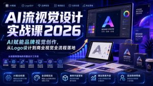 AI流视觉设计实战课2026:AI赋能品牌视觉创作,从Logo设计到商业视觉全流程落地-KJ分享