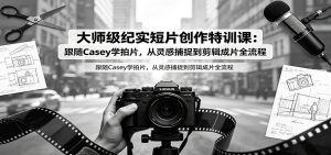 大师级纪实短片创作特训课：跟随Casey学拍片，从灵感捕捉到剪辑成片全流程-KJ分享