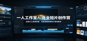 一人工作室AI商业短片创作营：全套AI工具库实操，光影品牌叙事成片落地教学-KJ分享