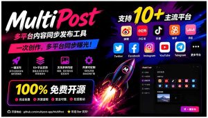 一键发布内容到 10+ 社交媒体平台！支持视频/图片内容，一次编辑全网-KJ分享