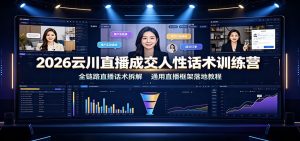 2026云川直播成交人性话术训练营：全链路直播话术拆解，通用直播框架落地教程-KJ分享