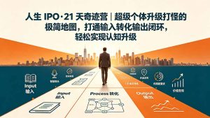 人生 IPO-21 天奇迹营|超级个体升级打怪的极简地图,打通输入转化输出闭环,轻松实现认知升级-KJ分享