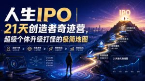 人生IPO︱21天创造者奇迹营,超级个体升级打怪的极简地图-KJ分享