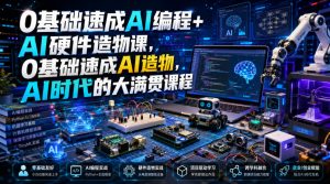 0基础速成AI编程+AI硬件造物课,0基础速成AI造物,AI时代的大满贯课程-KJ分享