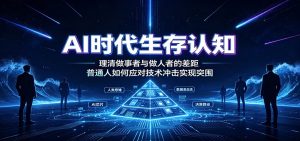 AI时代生存认知:理清做事者与做人者的差距,普通人如何应对技术冲击实现突围-KJ分享