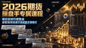 2026期货操盘手专属课程-更新8月,每日实时行情复盘,适配短线玩家打造成熟交易模式-KJ分享