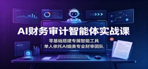 AI财务审计智能体实战课：零基础搭建专属智能工具，单人依托AI媲美专业财审团队-KJ分享