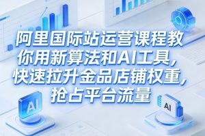 阿里国际站运营课程，教你用新算法和AI工具，快速拉升金品店铺权重，抢占平台流量(更新2026年08月)-KJ分享