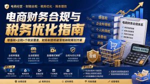 电商财务合规与税务优化指南:增值税+企税+个税全覆盖,财务制度搭建落地纳税筹划方案-KJ分享