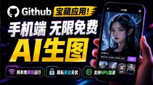 Github宝藏应用！手机端无限免费AI生图，纯本地离线运行，支持NPU加速斩获3.1k stars，local-dream-KJ分享