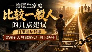 付费文章:给原生家庭比较一般人的几点建议,打破阶层局限,实现个人与家族代际向上跃升-KJ分享