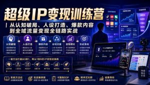 超级IP变现训练营|从认知破局、人设打造、爆款内容到全域流量变现全链路实战-KJ分享