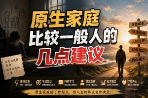 付费文章:给原生家庭比较一般人的几点建议-KJ分享