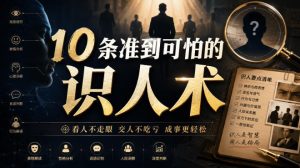付费文章：10条准到可怕的识人术-KJ分享