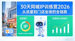 30天同城IP训练营2026年，从流量到门店业绩的全链路(0808更新)-KJ分享