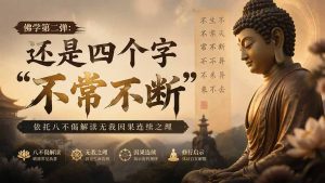付费文章:佛学第二弹:还是四个字“不常不断”依托八不偈解读无我因果连续之理-KJ分享