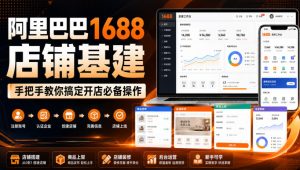 阿里巴巴1688店铺基建，手把手教你搞定开店必备操作(更新8月)-KJ分享