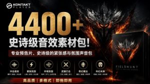 4400+个史诗级音效素材包!专业预告片、史诗级的紧张感与氛围声音包,中文分类,超级精选包-KJ分享