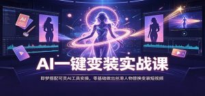 AI一键变装实战课：即梦搭配可灵AI工具实操，零基础做出丝滑人物替换变装短视频-KJ分享